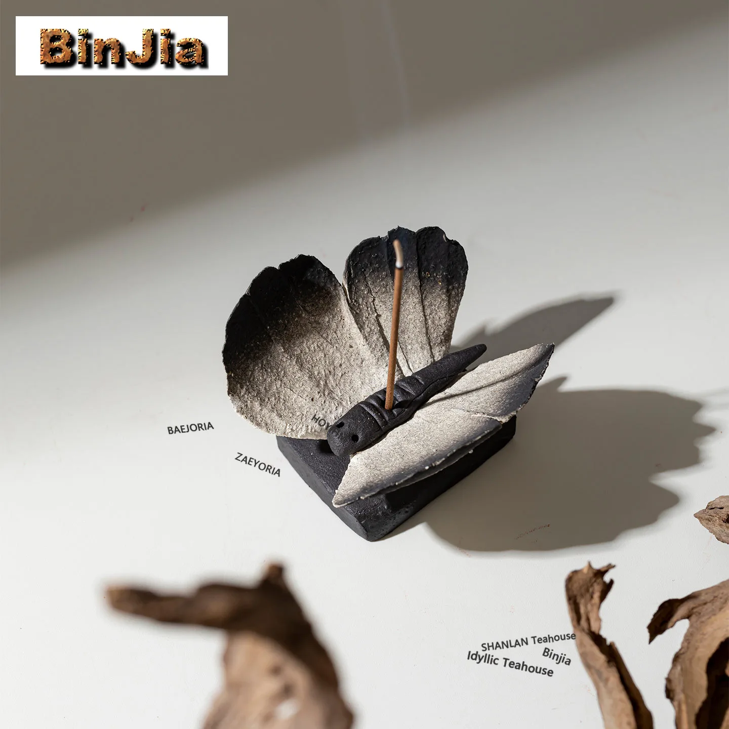 BAEJORIA Fingers Holding Snow Mountain Butterfly Incense Holder Mist Smoking Steamers Incense Burners Consecrate Censer Yoga Tea