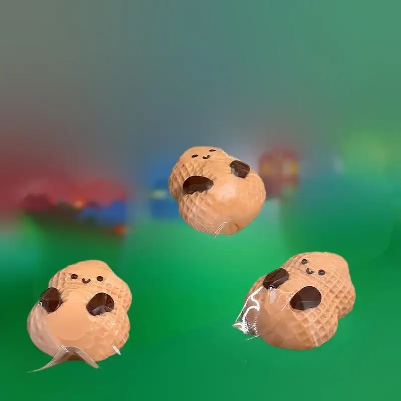 

Taba 1 Piece Squishy Peanut Shaped Toy, Handmade, Soft Silicone, Adhesive, Slow Rise Stressbuster