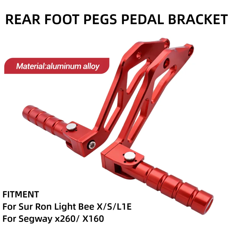 

Motorcycle Rear Passenger Foot Peg Rests Pedal Peg Bracket Rear Seat Footrest Bracket For Sur-ron Light Bee X Segway X160 X260