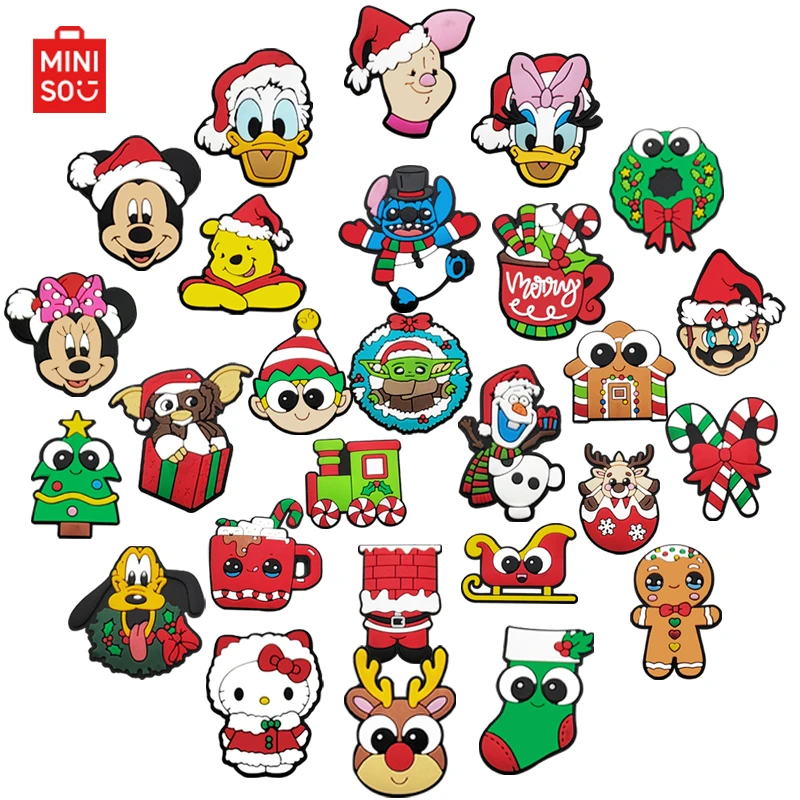 مينو 1-27 قطعة حذاء عيد الميلاد سحر الصنادل سحر قباقيب الزينة اكسسوارات لمهرجان تزيين هدايا الاطفال #1