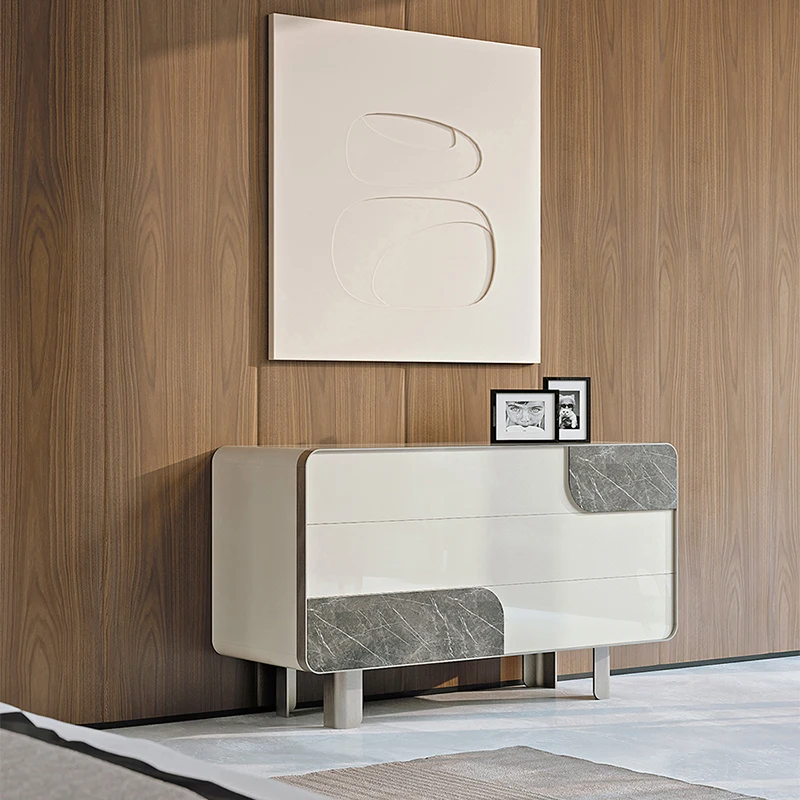 

The product can be customized.Italian minimalist porch cabinet, luxurious living room, three drawers, storage cabinet, modern