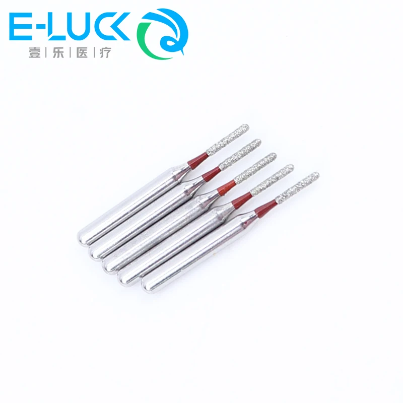 5Pcs E-Luck Dental Diamond Burs ทันตแพทย์ขัดและบดฟันเครื่องมือสำหรับ Handpieces ความเร็วสูง CD Series