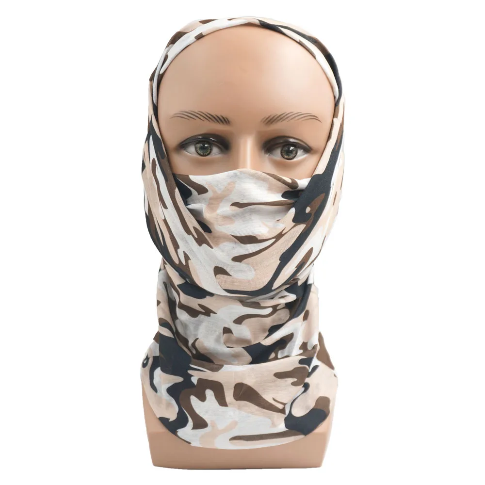 Camouflage Hunting Head Cover Tactical Hunting Scarf Neck Gaiter Men Seamless Bandana Women Headband Balaclava Tube Face Shield