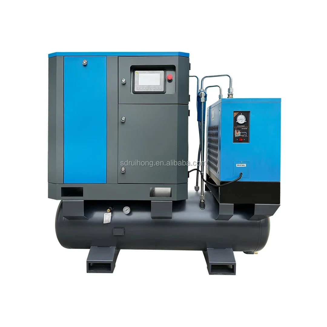 10 HP 20HP Factory Electric Industrial Oil Free Silent Rotary Screw Air Compressor