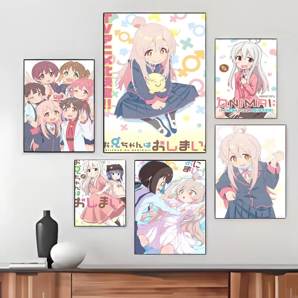 Japanese Anime O-Onimai Im Now Your Sister Poster Pegatina artistica HD autoadhesiva impermeable para salon dormitorio
