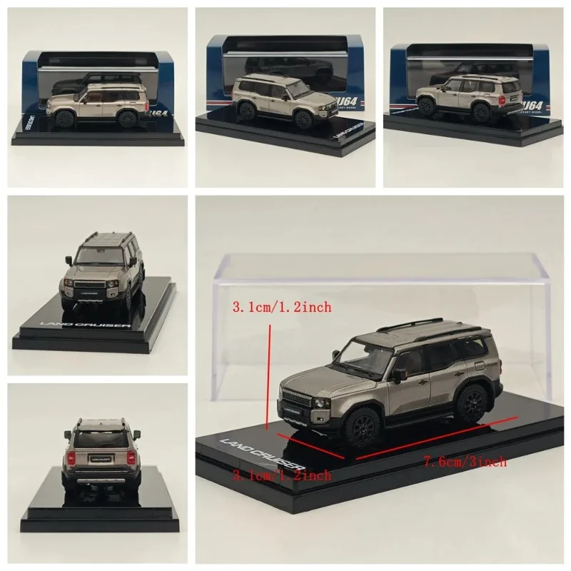 Hobby Japan 1/64 Toyota Land Cruiser LC250 (LHD) Simulation alloy car model, Boys' toy, Adult collectible ornament.