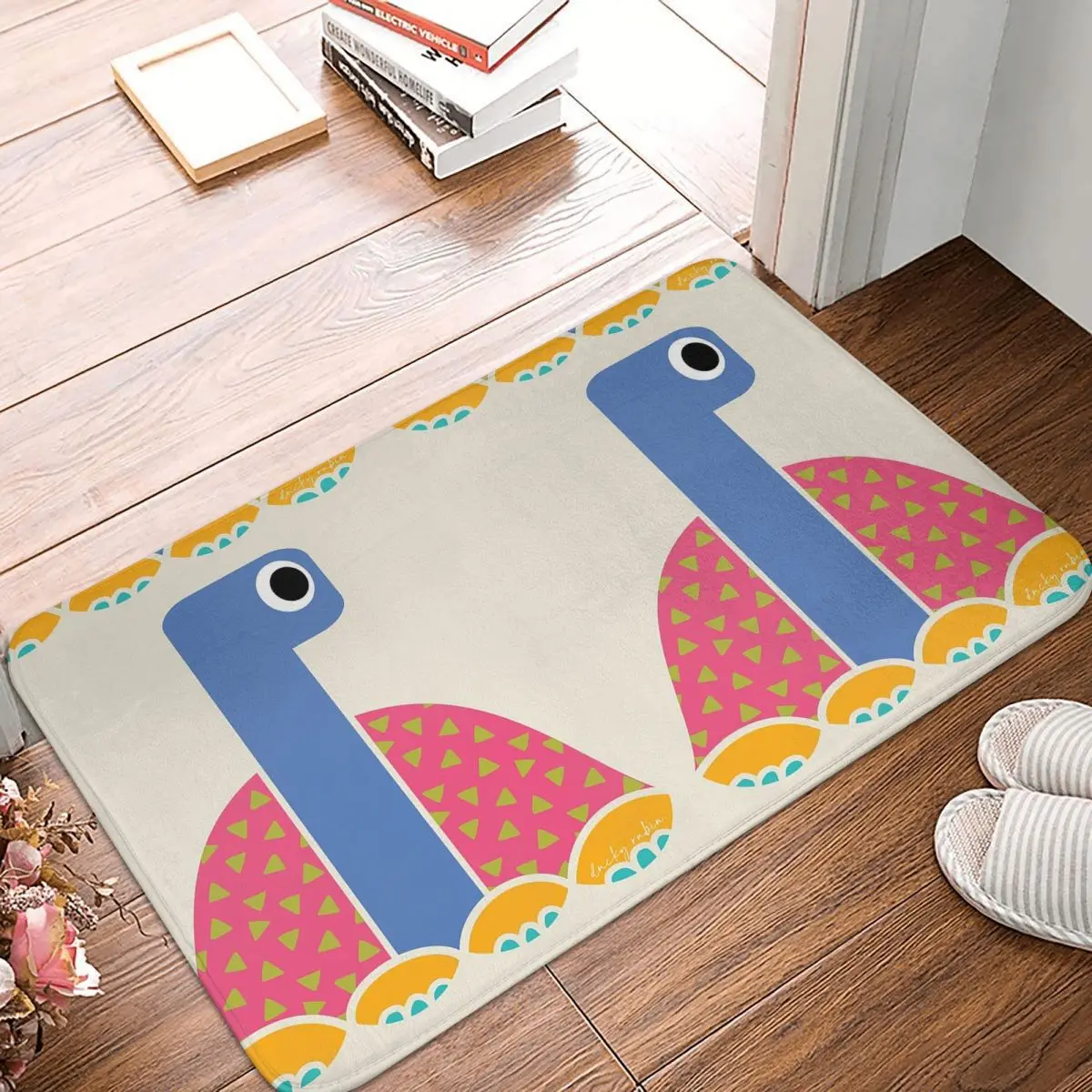 Colorful Tortoise On Cream DP310-1-8 Doormat Floor Mat Cushion Carpet Rug for Kitchen Entrance Bathroom Living room Footpad Mats