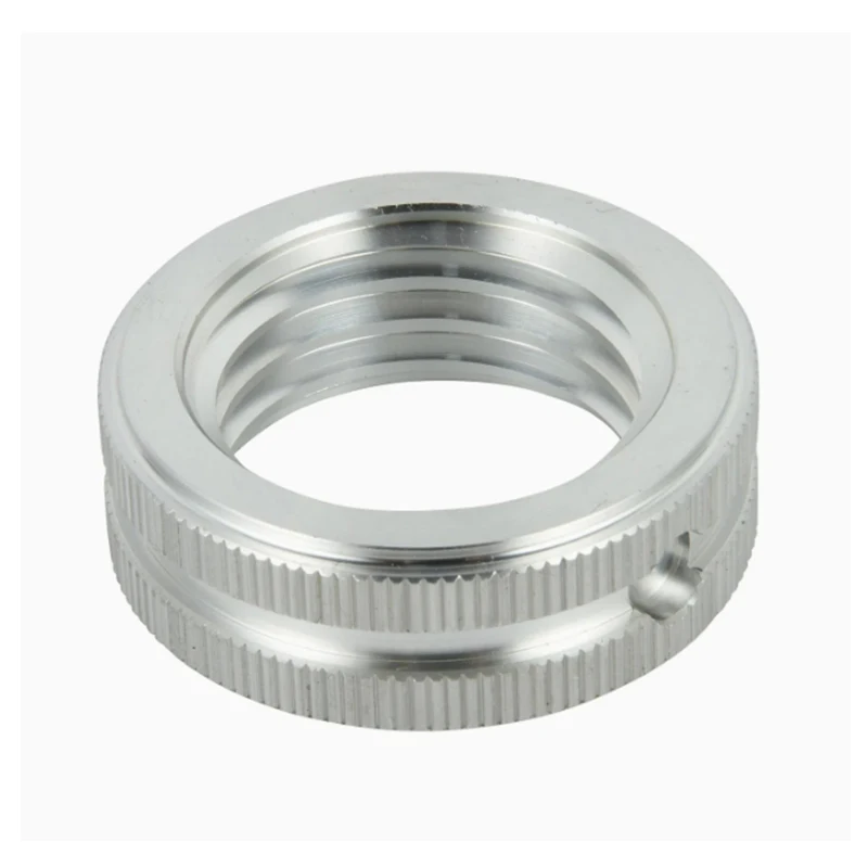 CNC machined aluminum alloy stainless steel with knurled metal adjustment nut lock nut