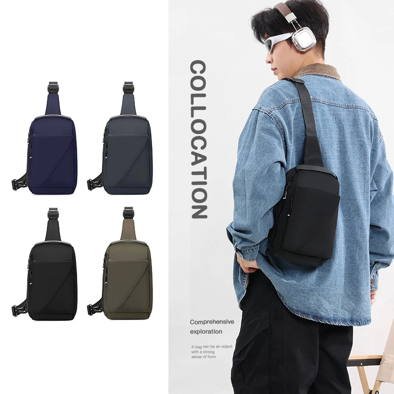 New shoulder bag for travel simple and fashionable chest bag large capacity high appearance commuting business backpack