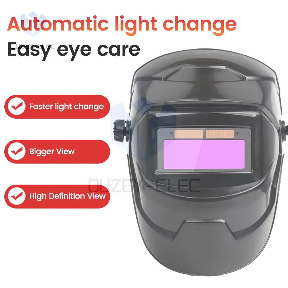 

Automatic Dimming Welding Mask Large View True Color High Temperature Resistant Welder Auto Darkening Welding Helmets Facemask