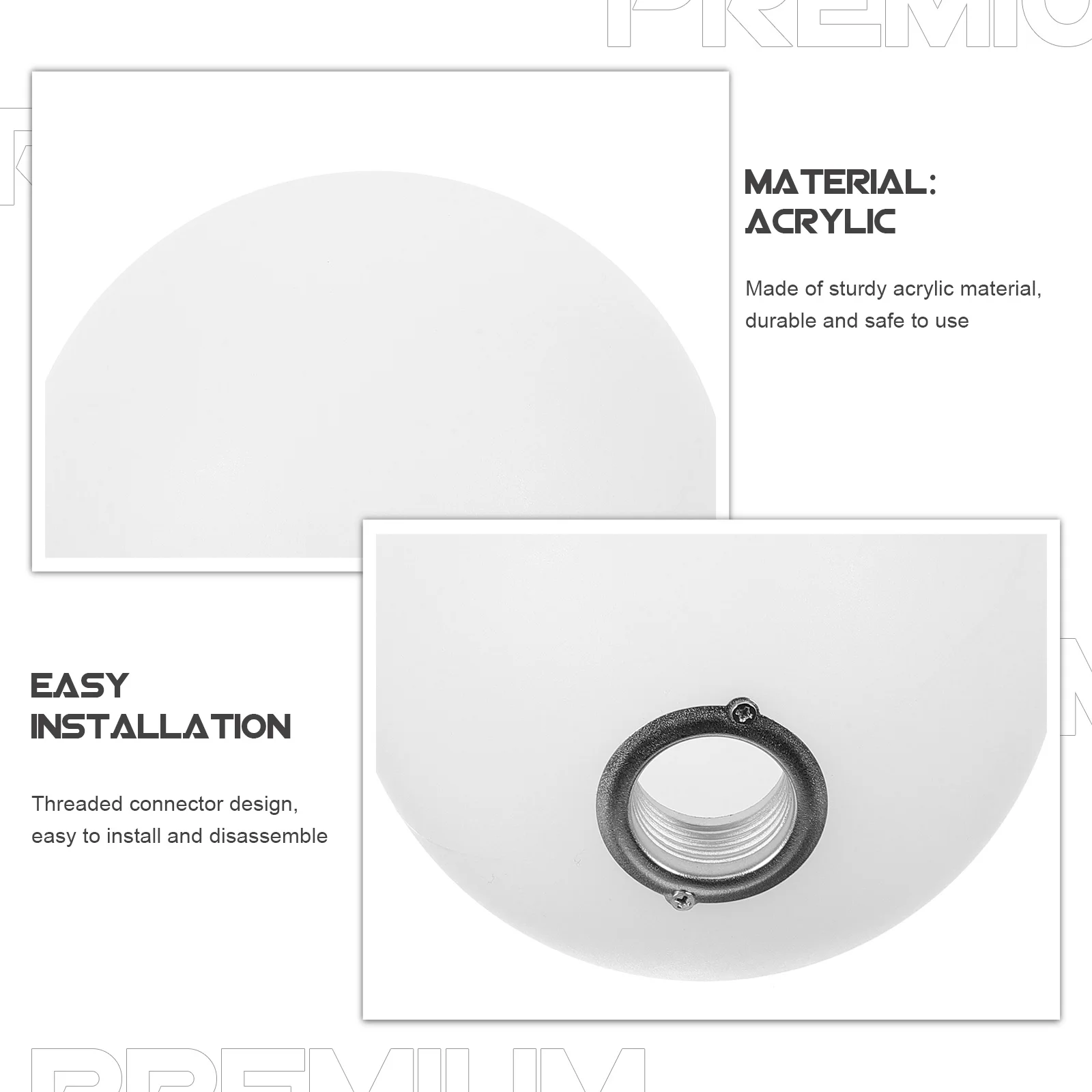 

Ball Lamp Shade Modern Decorative Lampshade Pendant Light 120Mm G9 Base Ceiling Lamp Shade Replacement Cover Lampshade