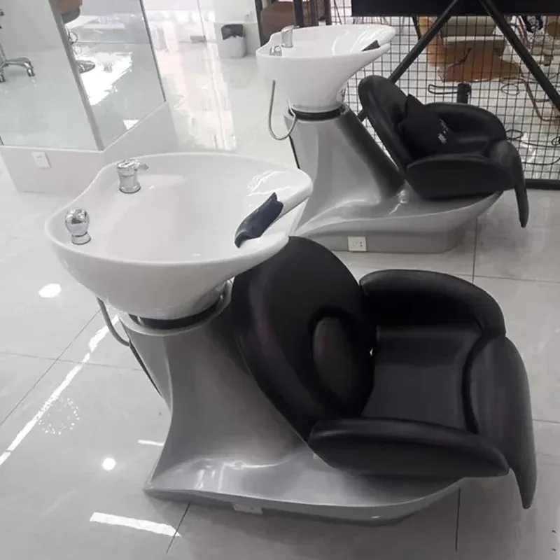 سرير شامبو محمول فريد من نوعه لعام 2025، كرسي شامبو لصالون الشعر على الطراز الشمالي، كرسي حلاقة مريح #4