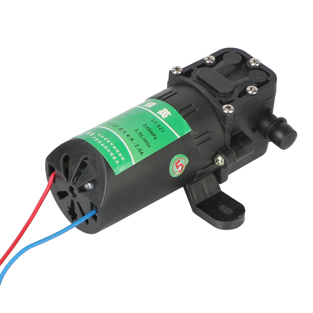 Pompa dell'acqua elettrica agricola durevole Micro membrana ad alta pressione DC12V autolavaggio a spruzzo d'acqua 3.5L/min