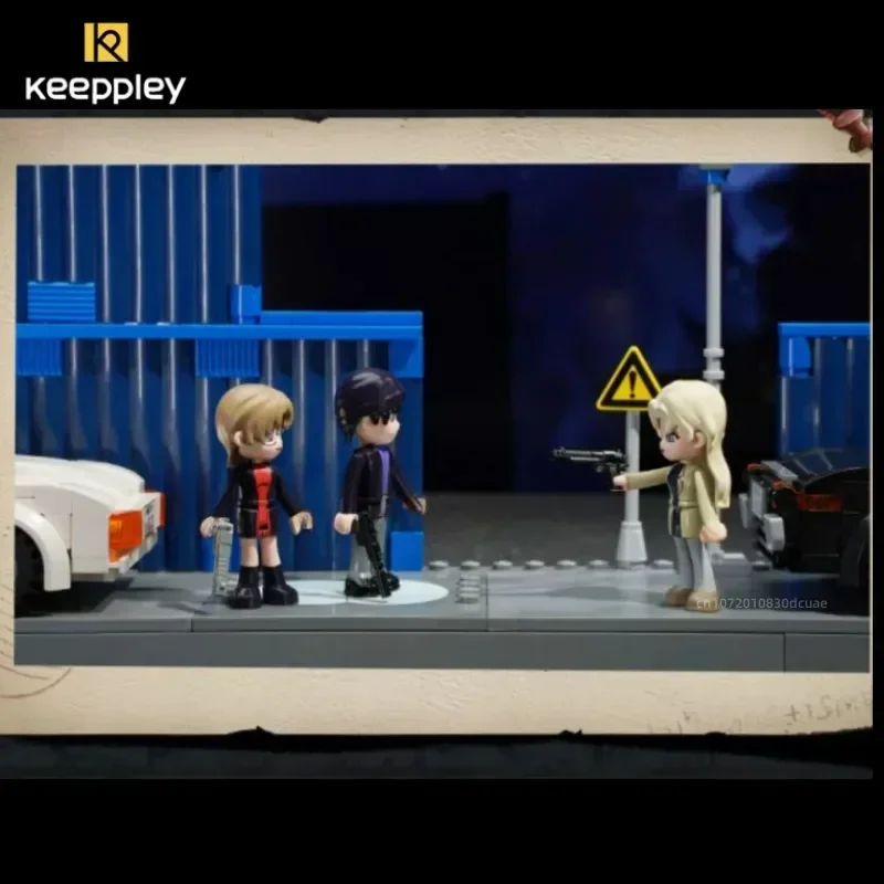 Keeppley Detective Conan Anime Series Building Blocks Dark Organization Battle Scenes Children\'s Toys Birthday Gifts