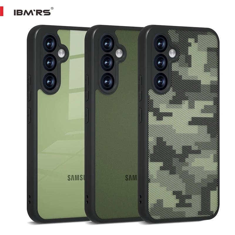 IBMRS-shockproof protective cover for Samsung Galaxy A34, military design, camouflage, hard back, soft edges, shockproof