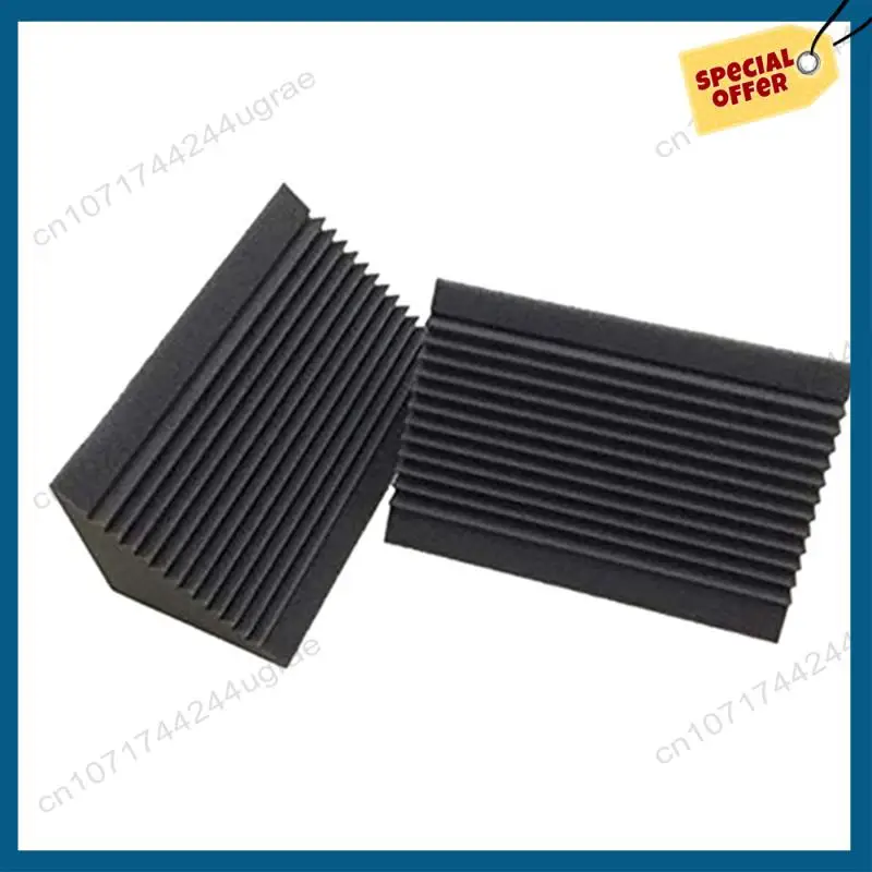 

-A15I 8 Pcs Sound-Absorbing Foam Board,Bass Trap Wedge-Shape Brick,Sound-Absorbing Foam Sound Insulation Treatment,12X12x24cm