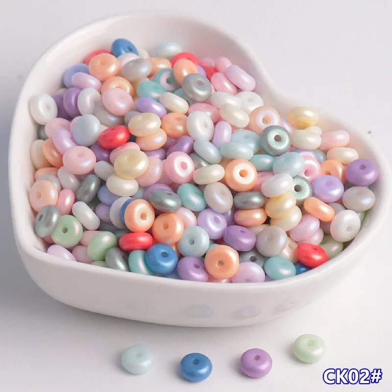 

3x6mm glass spacer abacus beads imitation pearl wheel beads for handmade DIY bracelet beads, loose beads