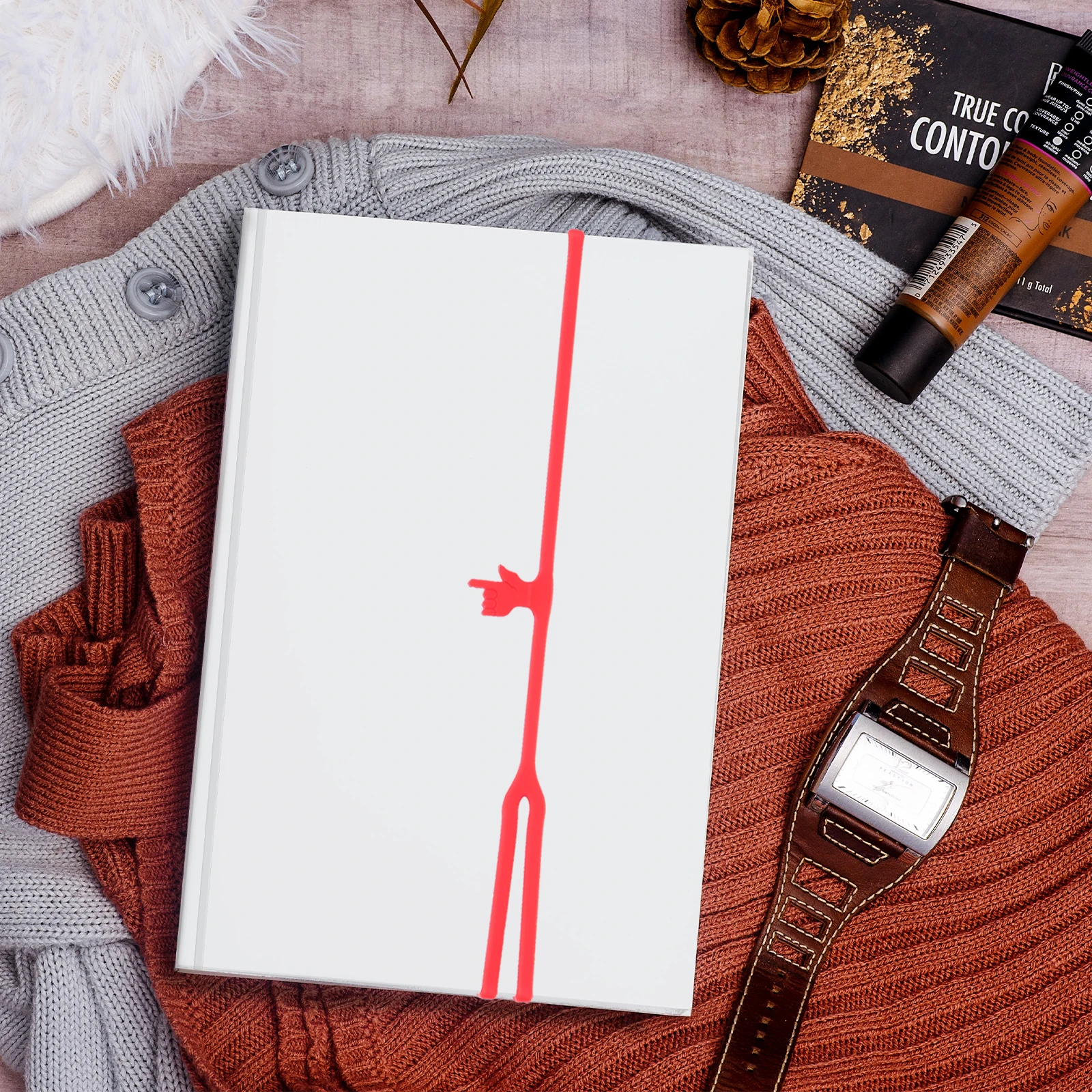 

7 Pcs Silicone Bookmarks Wear Resistant Creative Marks Portable Elastic B Page Holder Student Stationery Reading Enthusiasts
