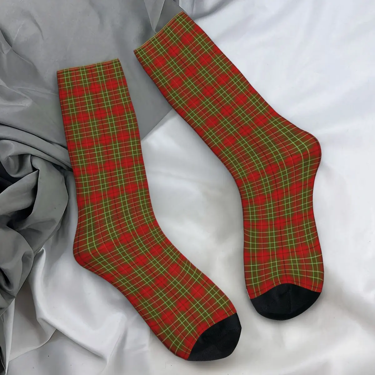 Women Men Socks Scottish Clan Tartan Stockings Spring Gothic Quality Socks Graphic Running Sports Anti Slip Socks