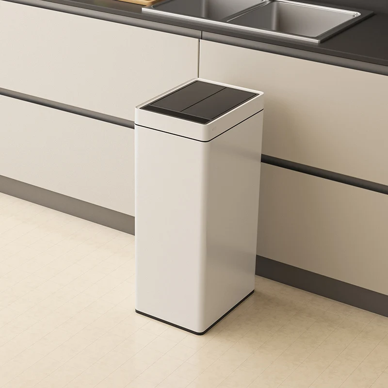 

Automatic Bag Laying Induction Electric Narrow Slit Bathroom Kitchen Living Room Bedroom Smart Trash Can 21L 30L