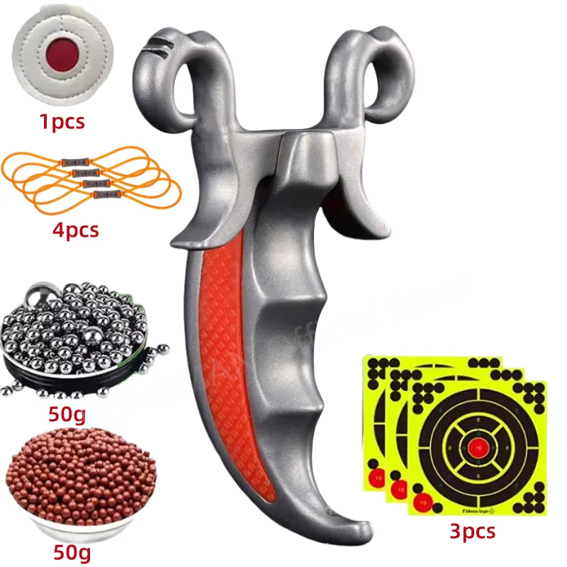 

Outdoor Camping Tools Hunting Slingshot Stainless Steel Bow Body Anti Slip Patch Slingshot Shooting Slingshot Catapult