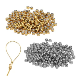 100pcs Stainless Steel Positioning Spacer Beads Ball Stopper Crimp End Beads for DIY Bracelets Jewelry Making Necklace Supplies