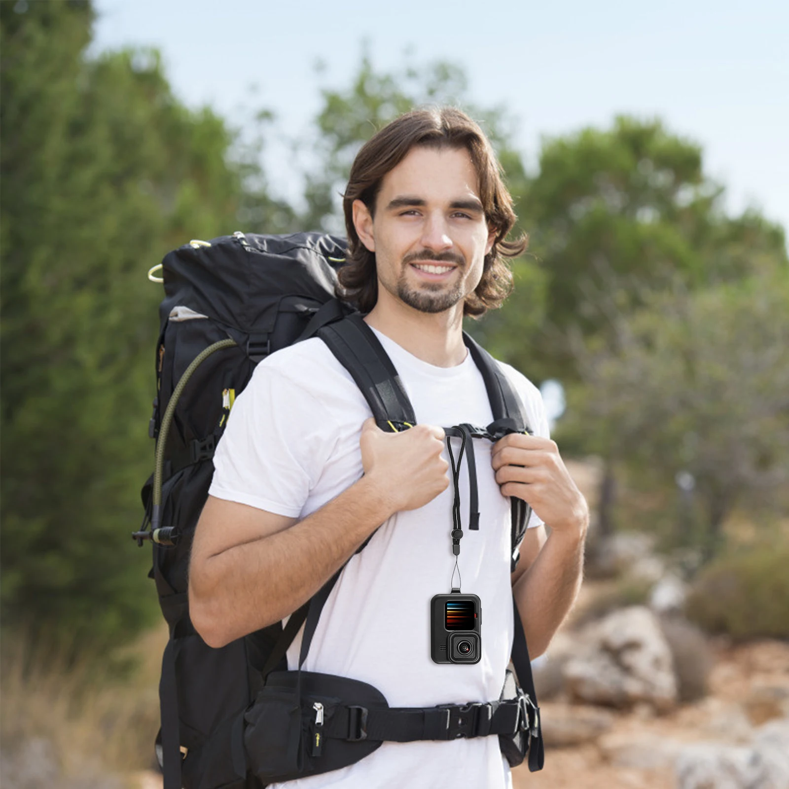 

1 Set Silicone Protective Cover Housing Case Lanyard For 9 Dustproof Scratch Resistant Durable Action Camera Cover Sports