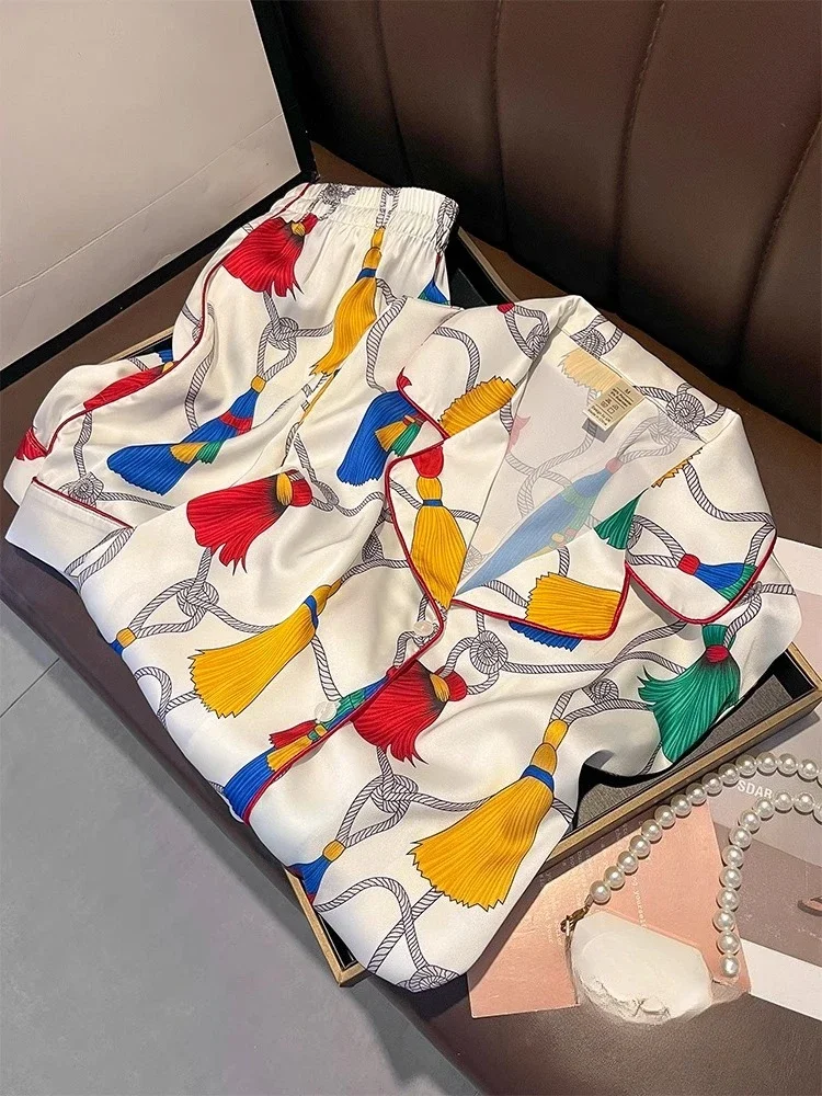 

New 19 MM Heavy Weight 100% Silk Pajama Set Home Clothing Thin Edition