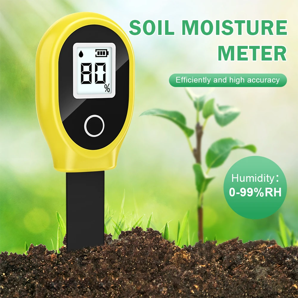 SGS10 Soil Humidometer LED Display Soil Moisture Meter Home Gardening Dry Wet Measuring Tool Hygrometer Sensor Watering Test