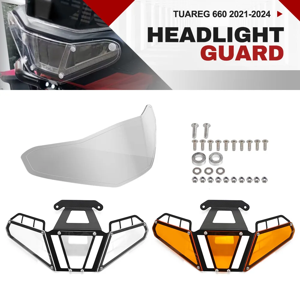 

For Aprilia TUAREG 660 2022 2023 Accessories Motorcycle Headlight Protector Grille Guard Cover Tuareg660 Headlamp Head Light