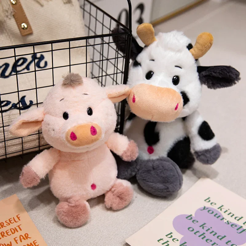 Kawaii Cow Plush Toy Pig Doll for Girlfriend Children's Toys Gifts Piggy Toys Pillow Plushie Stuffed Animal Pasture Dolls