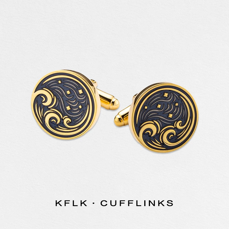 Запонки KFLK Jewelry Galaxy для мужских рубашек, брендовые, для свадьбы, для мужчин и женщин, высокое качество, новинка Запонки KFLK Jewelry Galaxy для мужских рубашек, брендовые, для свадьбы, для мужчин и женщин, высокое качество, новинка