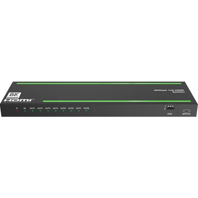 48Gbps 1x8 HDMI Splitter 1 in 8 Out 8K 8 Port HDMI Splitter for TV Monitor