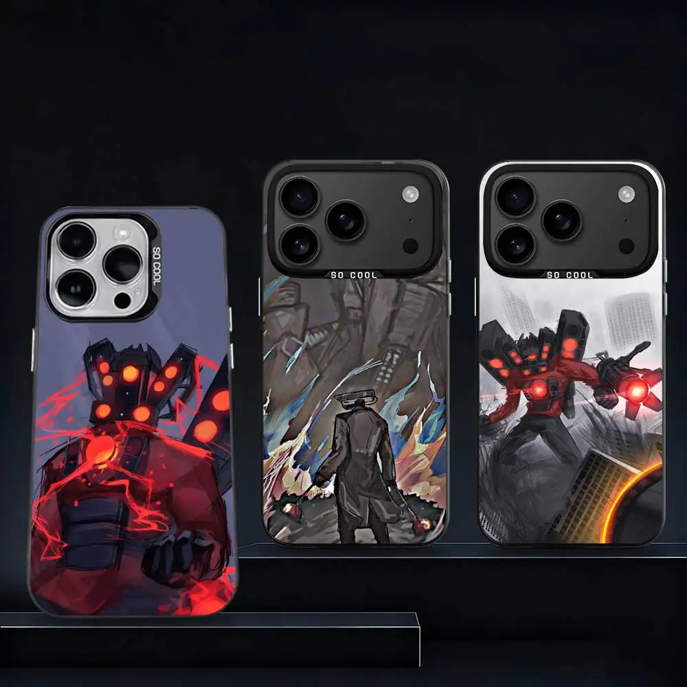 

S-Skibidi T-Toilet Cool Phone Case For iPhone 17,16,15,14,13,12,11,Pro,XS,Max,Plus,Mini,SE4,E IMD Matte Black