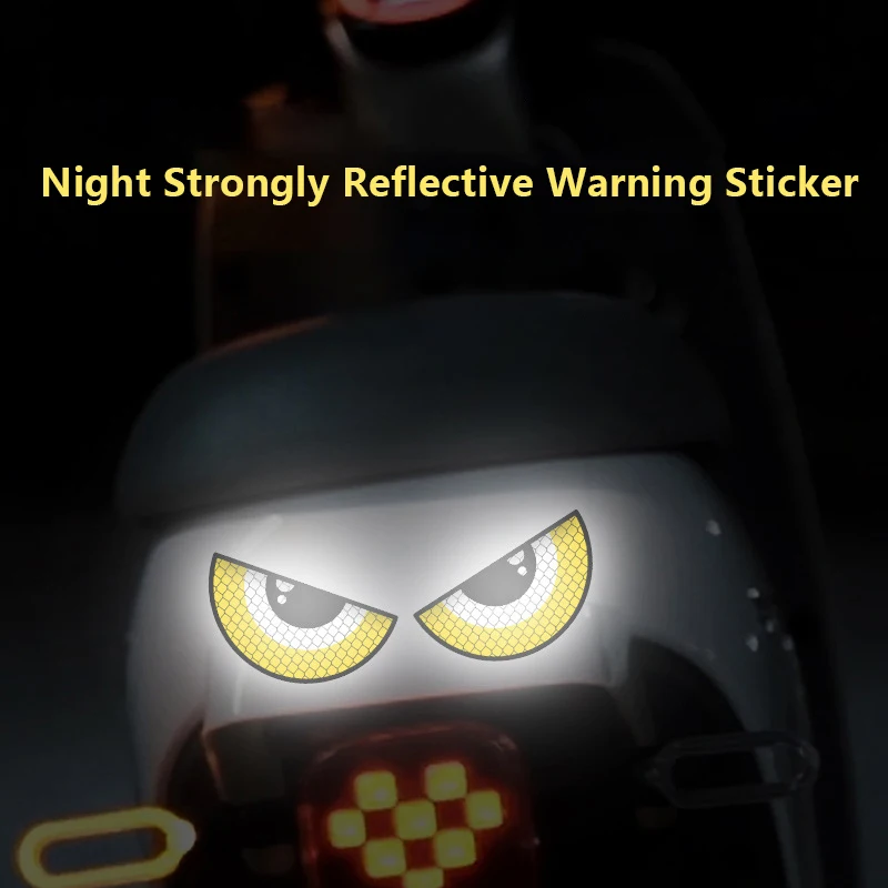 1 szt. Naklejki odblaskowe na motocykl z motywem oka diabła, naklejki ostrzegawcze poprawiające bezpieczeństwo na rower, skuter, kask, szybę, kufer, akcesoria dekoracyjne