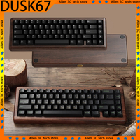 KBDfans DUSK67 Walnut Mechanical Keyboard Kit Aluminum/PC/FR4 Positioning Plate QMK VIA Hot Swap Laptop Gamer Pc Gaming Keyboard