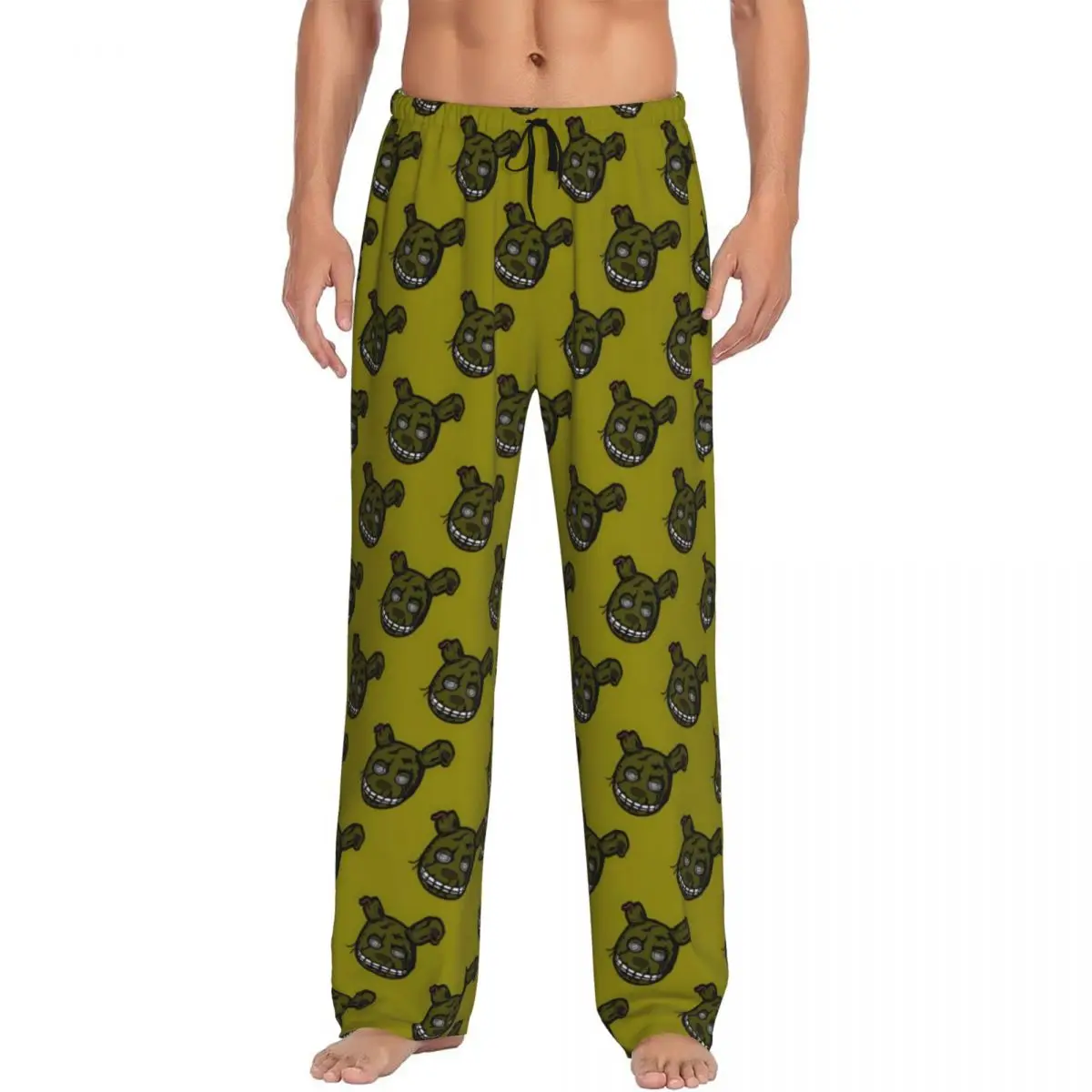 

Custom Print Men's Springtrapped FNAF Pajama Pants Mechanical Doll Sleepwear Sleep Lounge Bottoms with Pockets