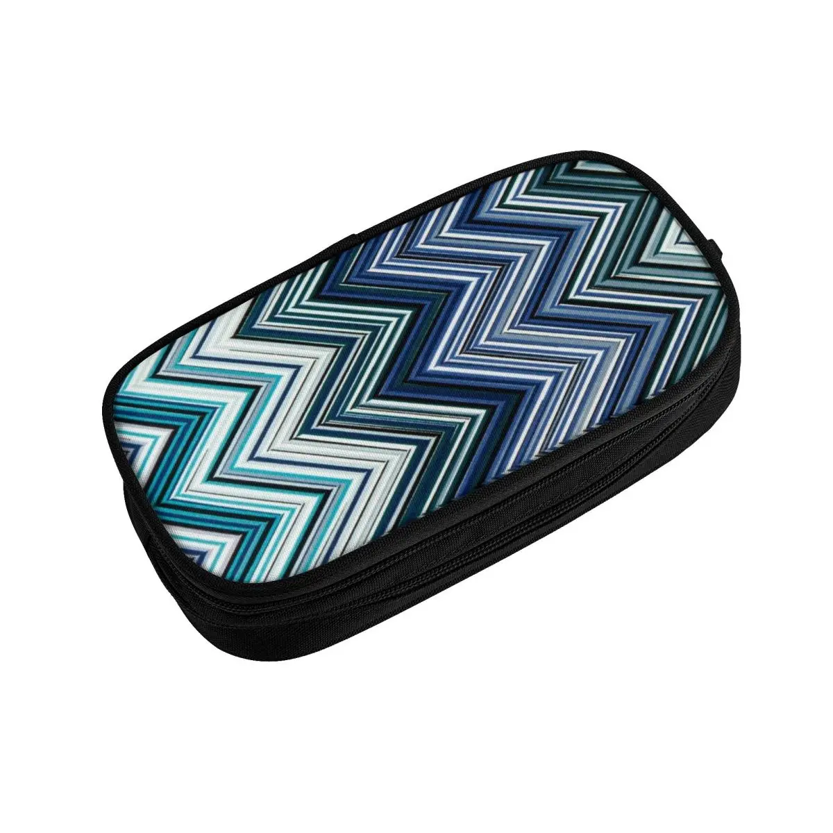 Custom Cute Home ZigZag Multicolor Pencil Cases for Girls Boys Large Storage Chic Geometric Pencil Pouch School Supplies