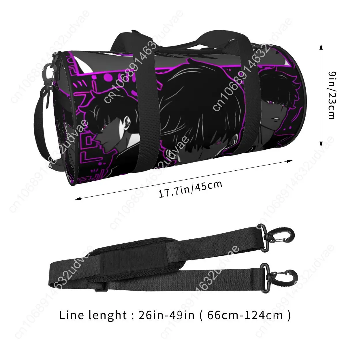 Hot Anime Sung Jin Woo Sports Bags Solos L-Levelings Luggage Gym Bag Large Capacity Handbags Men Women Outdoor Fitness Bag