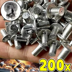 200/10x Aluminum Alloy Hammer Drive Expansion Rivets 7/9/11mm Knock Type Stainless Steel Rod Screw Nails Rivet Fastener Hardware