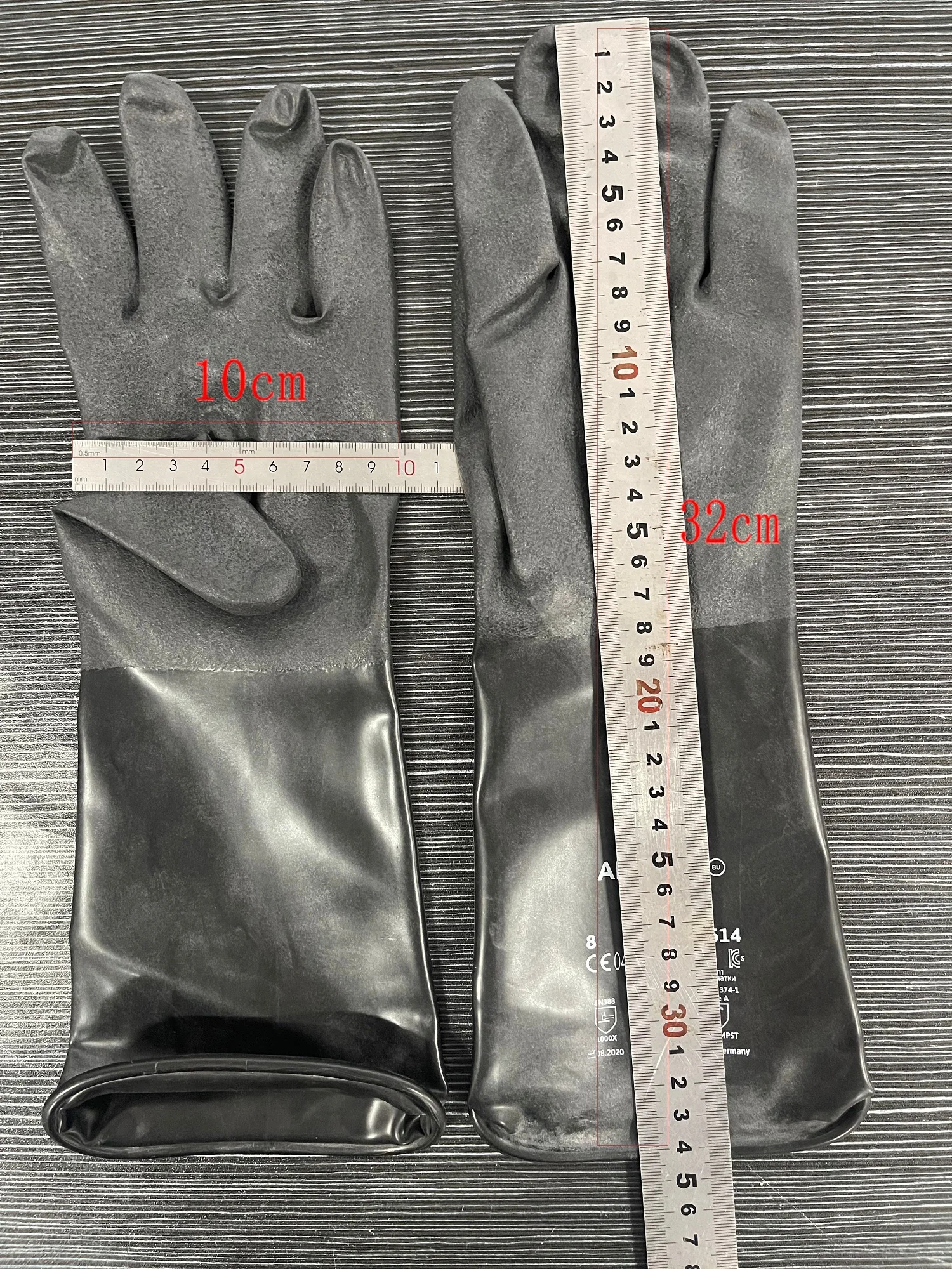 Ansell AlphaTec ChemTekTM 38-514 (1 pair)Chemical-resistant and Solvent-resistant Butyl Rubber Anti-static Gloves