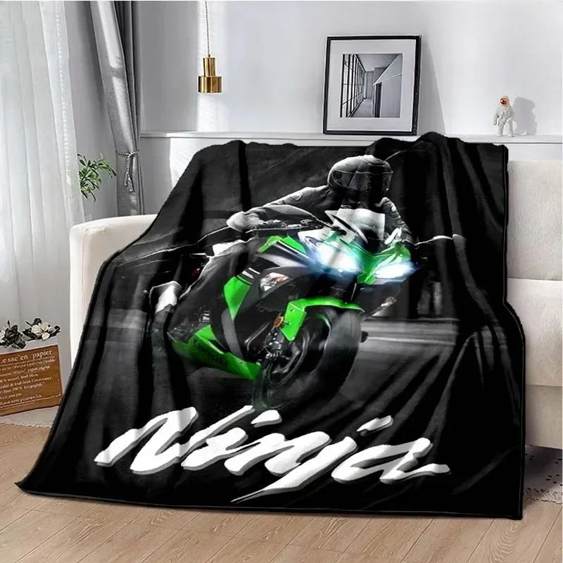 K-kawasaki Motorcycle Logo Soft Plush Blanket,Flannel Blanket Throw Blanket for Living Room Bedroom Bed Sofa Picnic Cover Kids