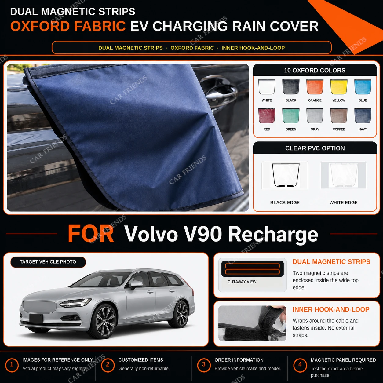 capa-de-chuva-para-porta-de-carregamento-ev-em-tecido-oxford-para-volvo-v90-recharge-com-tiras-magneticas-duplas-repelente-a-Agua-anti-riscos
