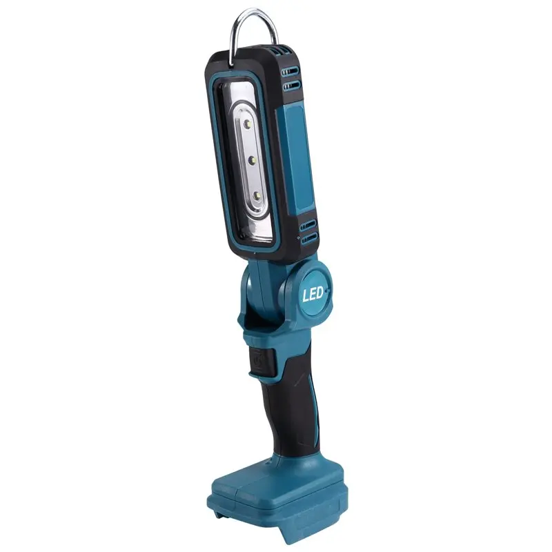 

A76K 21V Rechargeable Cordless Work Light Foldable Flashlight Portable Lantern Spotlight For 18V Battery (No Battery)