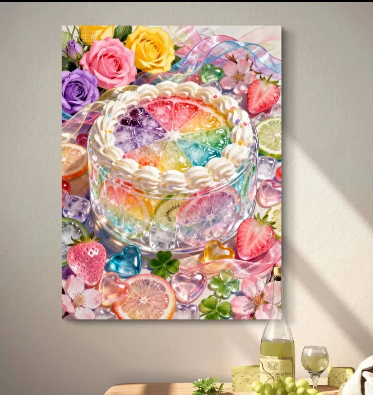 9CT 14ct  Cake Printed Kits Cross Stitch Embroidery DIY Needlework Set Home Decor Crafts With Needles Threads 107 Colors