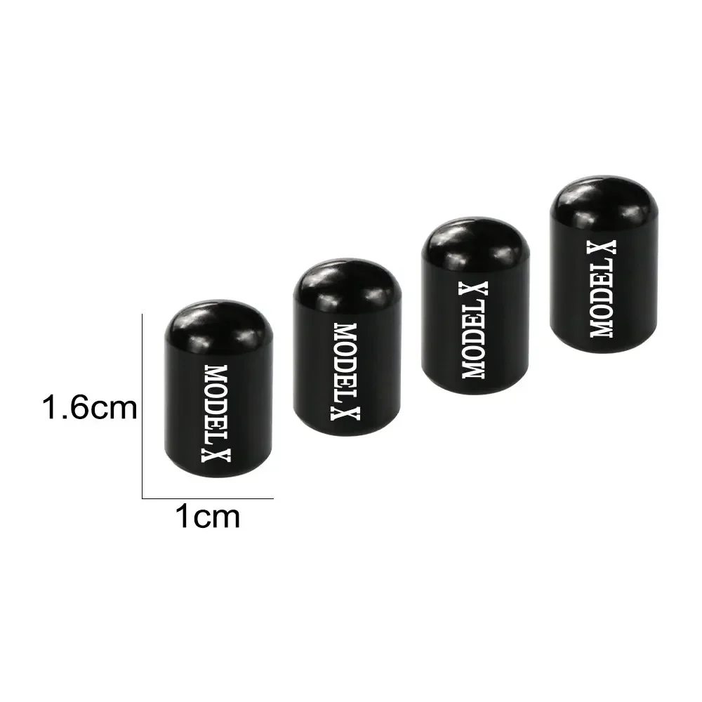 4PCS Car Wheel Tire Valve Caps Tyre Air Stems Cover Tire Stem Valve Cap Auto Accessories For Tesla Model 3 X S Y P100D SpaceX