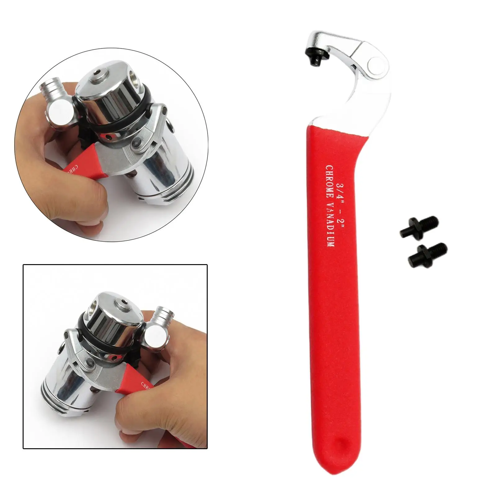 Adjustable Scuba Diving Spanner Wrench Maintenance Repair Service Tool Small Pin Carbon Steel Portable for Outdoor Accessories