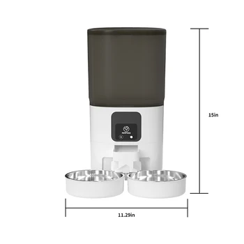 PAPIFEED cat double bowl smart automatic feeder cat food dog food pet food dispenser 7L large capacity connect wifi timer dosing 6