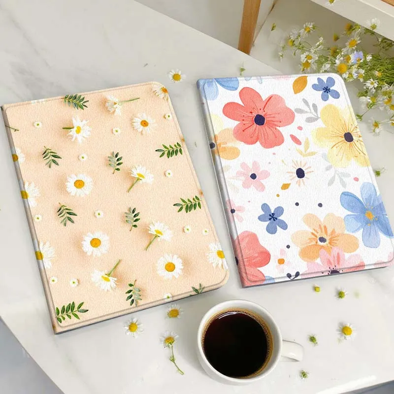

Beautiful flower pattern For Samsung Galaxy Tab A A7 A8 A9 A11 S6 S11 Lite Plus 10.1 10.4 10.5 Inch 2022 2025 Tablet Case