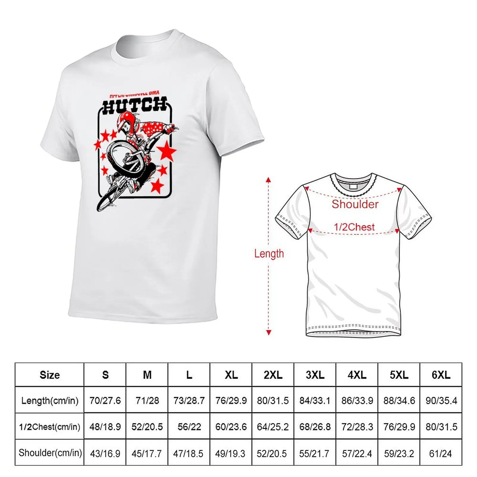 Hutch vintage BMX logo T-Shirt man t shirts for men casual t shirt man luxury mens graphic t shirts T-Shirt